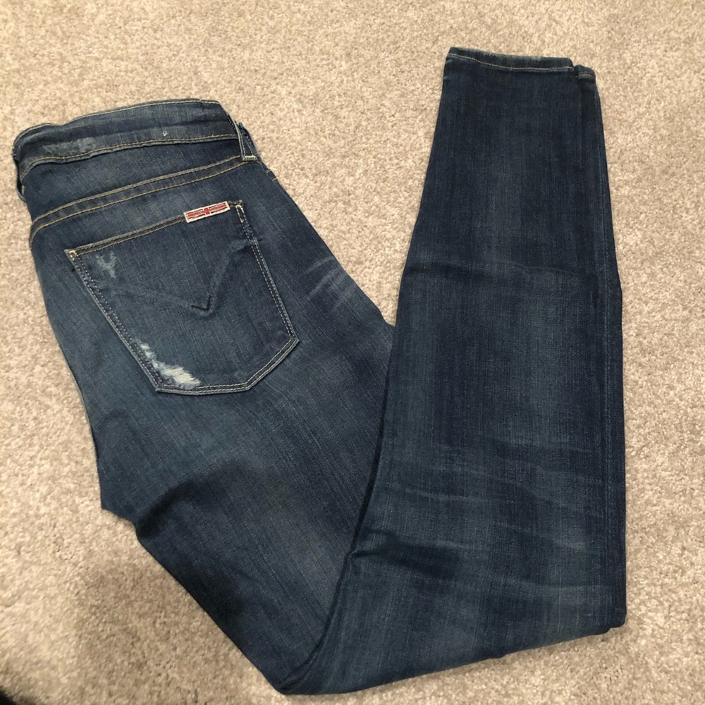 Hudson skinny distressed jeans sz 26
